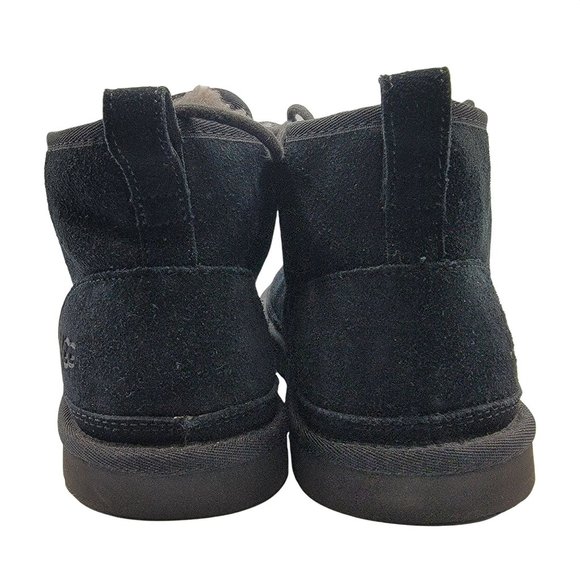 Ugg Neumel Chukka Ankle Boots Mens 12 Black Lace Up Sheep Shearling Lined - 3236 main image 6